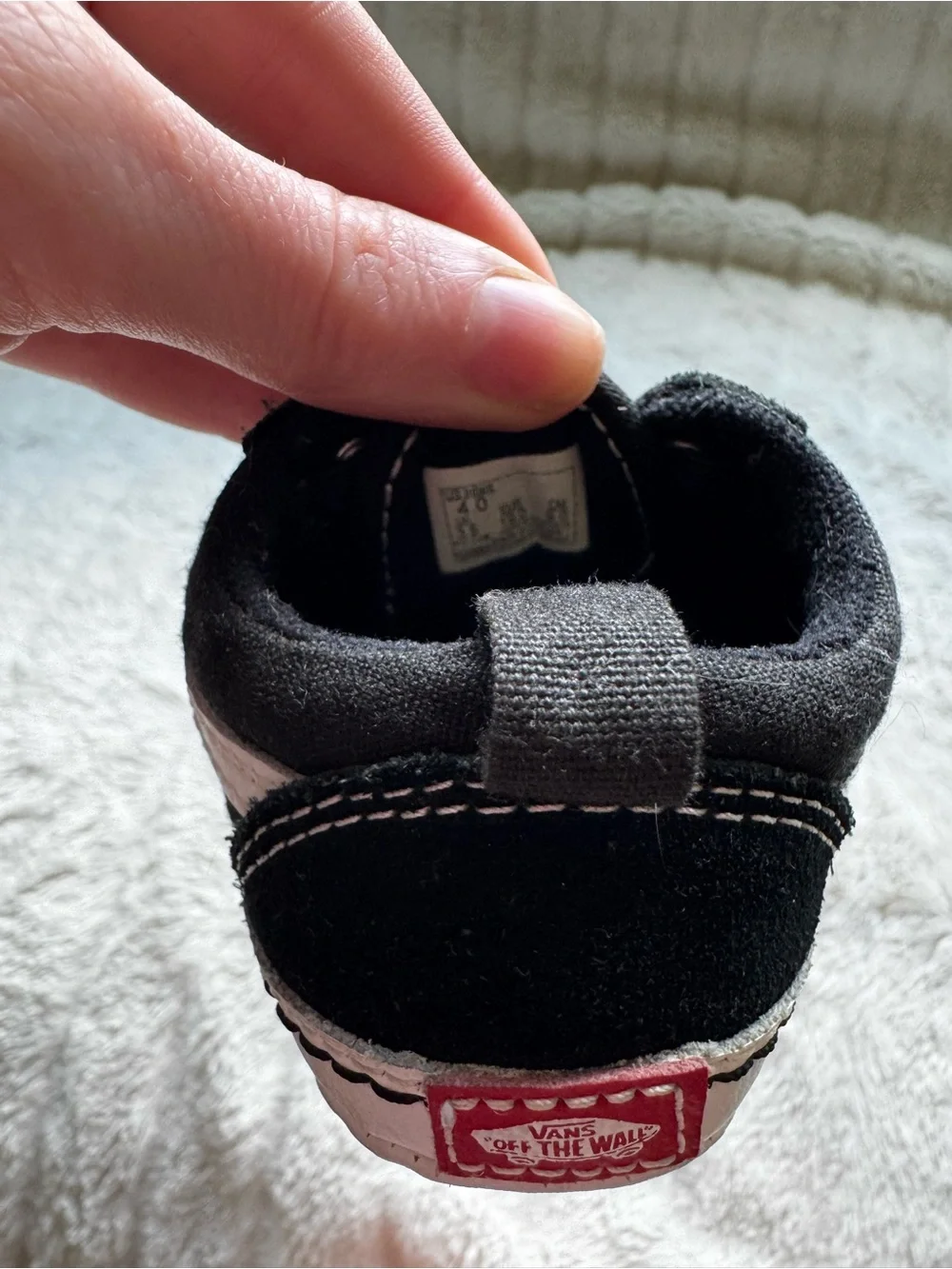 Vans Black & White Baby Old Skool Crib Shoe